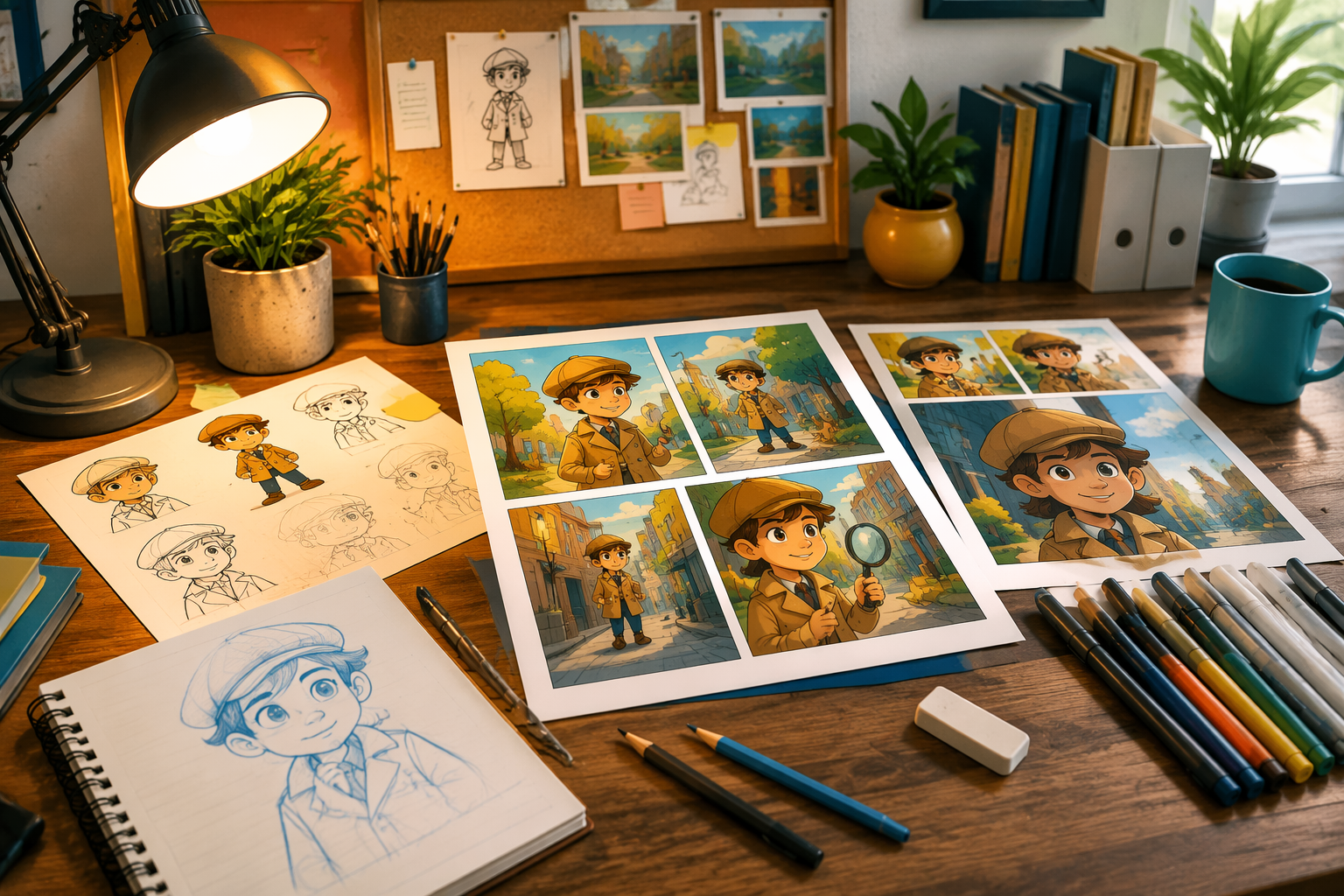 Comic panels with Nano Banana 2 hero
