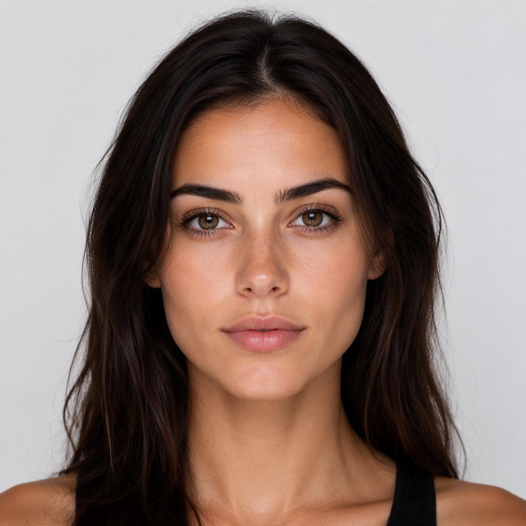 Clean identity reference portrait