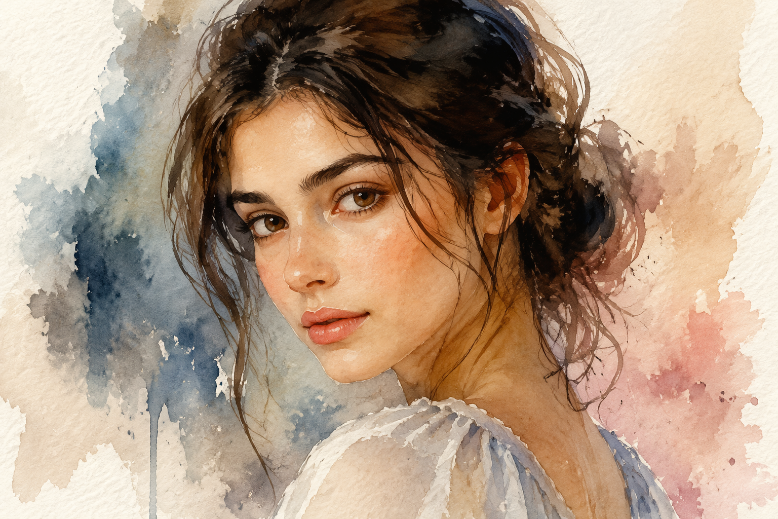 Watercolor restyle of same subject