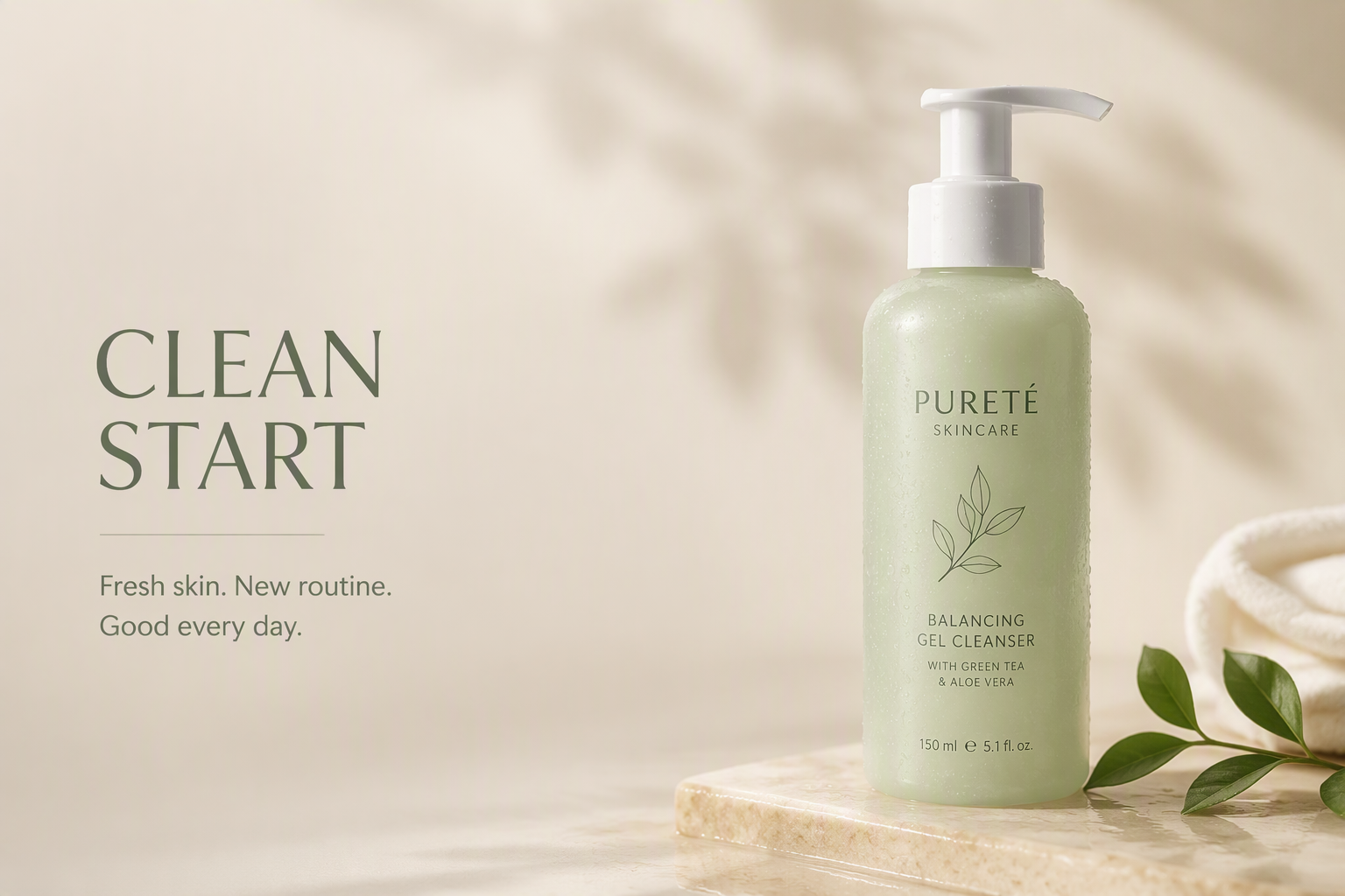 Product ad with readable label text